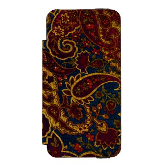 Cute vintage dark brown paisley design