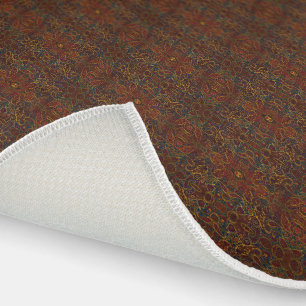 Cute vintage dark brown paisley design outdoor rug