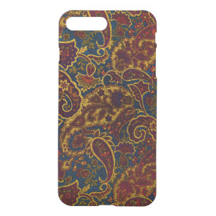 Cute vintage dark brown paisley design iPhone 8 plus/7 plus case