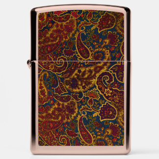 Cute vintage dark brown paisley design zippo lighter