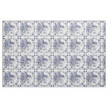 Cute Vintage Dutch Windmill Sailboat Delft Blue Fabric