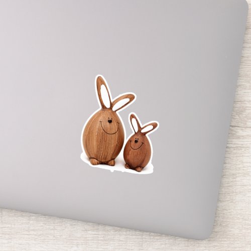 Cute vintage Easter bunnies Sticker