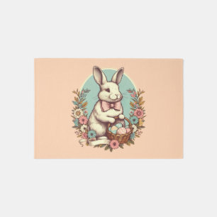 Cute, vintage Easter bunny/egg/basket Rug