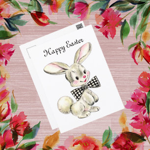 cute vintage Easter bunny Holiday Postcard