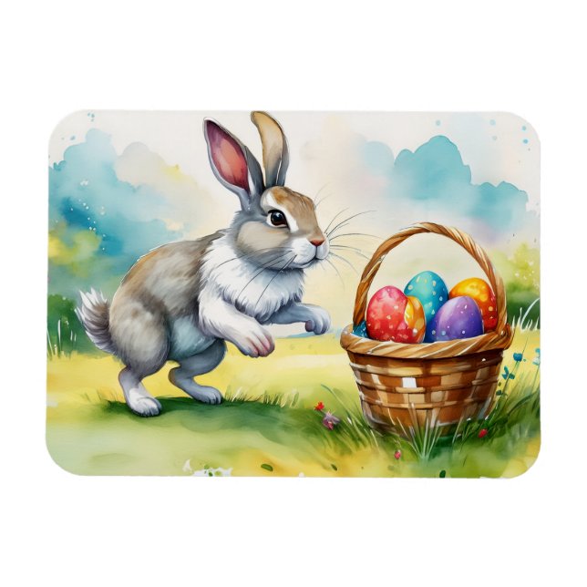 Cute Vintage Easter Bunny  Magnet (Horizontal)