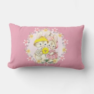 Cute Vintage Easter Bunny Rabbit Holiday 