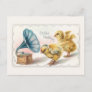 Cute Vintage Easter Chicks and Gramophone Postcard