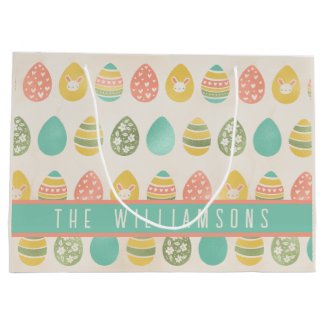 Cute Vintage Eggs Personalized Easter