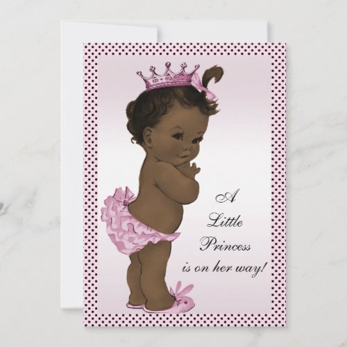 Cute Vintage Ethnic Princess Baby Shower Invitation