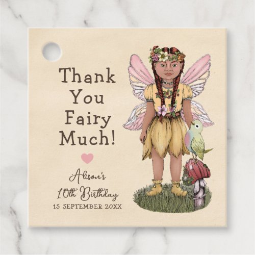 Cute Vintage Fairy Magical Birthday Party  Favor Tags