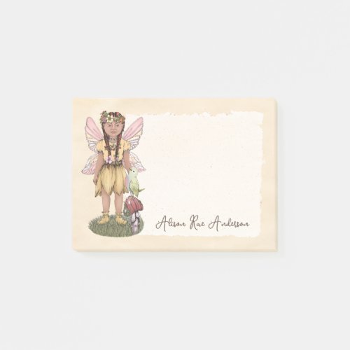 Cute Vintage Fairy Personalized Message  Post_it Notes