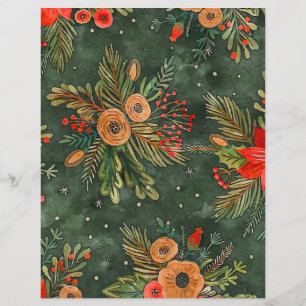 Cute Vintage Festive Scrapbook Paper