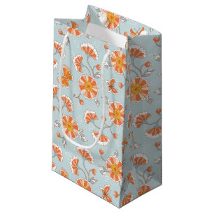 Cute Vintage Flower Butterfly Pattern Small Gift Bag