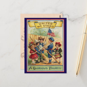 Cute Vintage Fourth of July Patriotic Postcard