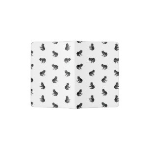 Cute Vintage Frogs Antique Art Frog Pattern Passport Holder