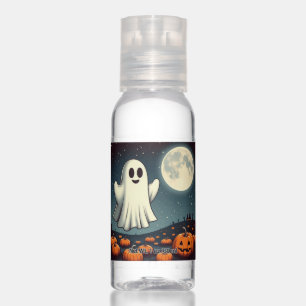 Cute, vintage ghost & pumpkin halloween art hand sanitizer
