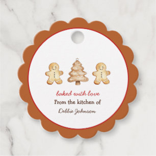 Cute vintage gingerbread cookie man favor tags