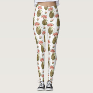 Cute Vintage Girl Watermelon Pattern Funny Legging