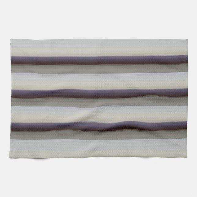 Cute vintage gray blue stripes  kitchen towel (Horizontal)