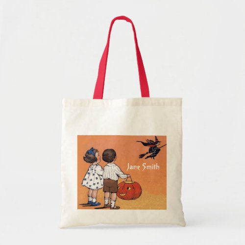 Cute vintage Halloween loot bag trick or treat