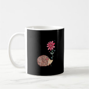 Cute Vintage Hedgehog & Flower Art & Gift Coffee Mug
