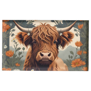 Cute Vintage Highland Cow  Place Card Holder