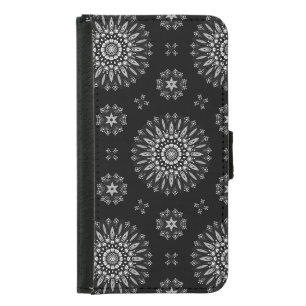 Cute Vintage Inspired Retro Geometric Pattern Samsung Galaxy S5 Wallet Case