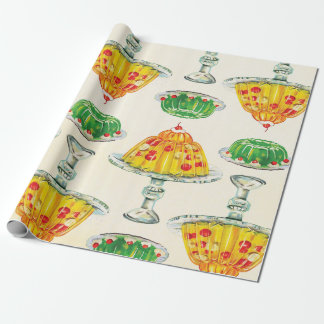 Cute Vintage Jello Mold Pattern Wrapping Paper