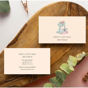 vintage bakery business cards