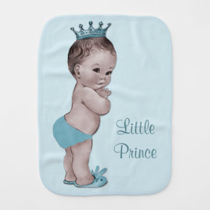 Cute Vintage Little Prince Baby Blue Baby Burp Cloth