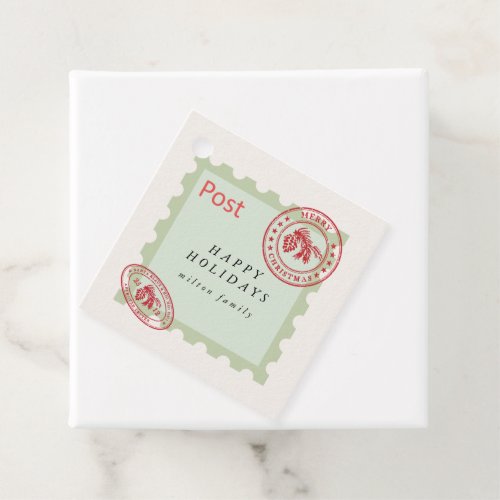 Cute Vintage Mail Holiday Favor Tags