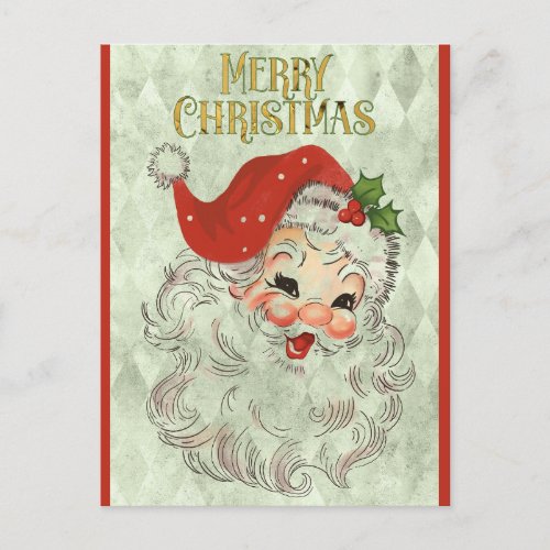 Cute Vintage Merry Christmas Santa Claus Postcard