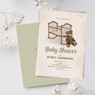 Cute Vintage Nursery Custom Baby Shower Invitation