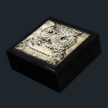 Cute Vintage Owl On Antique Music Sheet Keepsake Box<br><div class="desc">Wedding Black Lacquer Keepsake Custom Designer Personalized Jewelry Box or Memory Box Elegant Unique Wedding Anniversary  Christmas Gifts or Valentines Day Gifts</div>