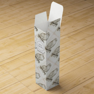 Cute Vintage Owl Pattern Wine Box