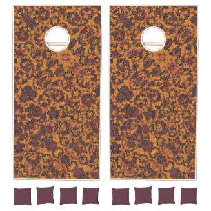 Cute vintage paisley patterns cornhole set