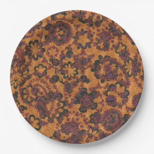 Cute vintage paisley patterns paper plates