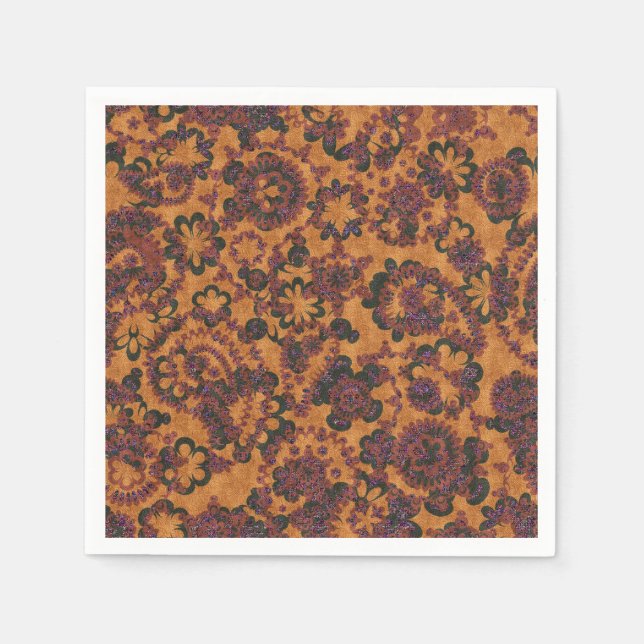 Cute vintage paisley seamless patterns design paper napkins (Front)