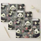 Cute Vintage Panda Floral File Folder | Zazzle