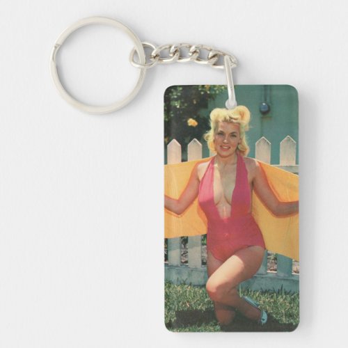 Cute Vintage Pin Up Girl Keychain 