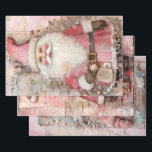 Cute Vintage Pink Christmas Santa Clause Theme Mix Wrapping Paper Sheets<br><div class="desc">Cute Vintage Pink Christmas Santa Clause Theme Mix Wrapping Paper Sheets. Retro pink Christmas gift wrap. Fun patterns for gift wrapping,  crafting,  scrapbooking,  journaling and more. Pretty pink Christmas Santas.</div>