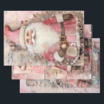 Cute Vintage Pink Christmas Santa Clause Theme Mix Wrapping Paper Sheets<br><div class="desc">Cute Vintage Pink Christmas Santa Clause Theme Mix Wrapping Paper Sheets. Retro pink Christmas gift wrap. Fun patterns for gift wrapping,  crafting,  scrapbooking,  journaling and more. Pretty pink Christmas Santas.</div>