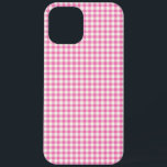 Cute Vintage Pink Gingham Plaid Pattern iPhone 12 Pro Max Case<br><div class="desc">Cute Vintage Pink Gingham Plaid Pattern Phone Case</div>
