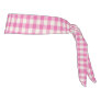Cute Vintage Pink Gingham Plaid Pattern Tie Headband