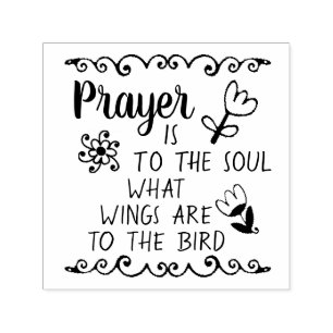 Cute Vintage Prayer Soul Wings to Bird Self-inking Stamp