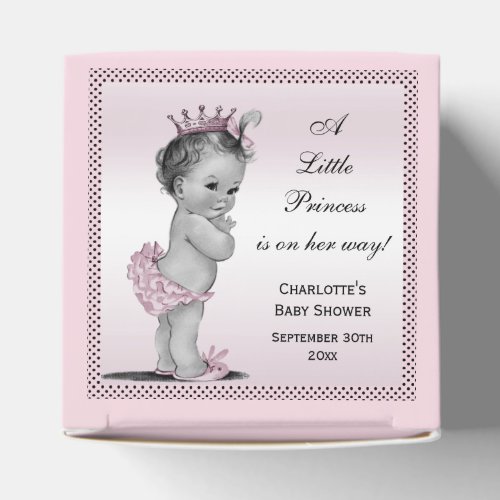 Cute Vintage Princess Baby Shower Thank You Favor Boxes