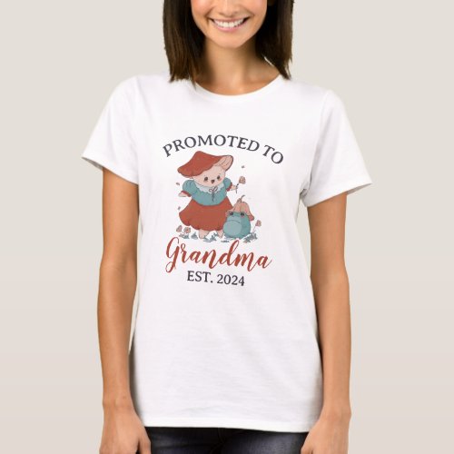 Cute Vintage Promoted to Grandma Personalized T_Shirt