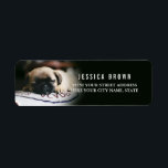 Cute Vintage Pug custom return address label<br><div class="desc">Vintage Pug custom return address label by PrintItAll Add personality to your mailings with these vintage and stylish return address labels. Design features  a brown Pug with text in style lettering.</div>