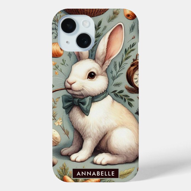 Cute Vintage Rabbit Case-Mate iPhone Case (Back)