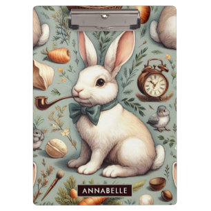 Cute Vintage Rabbit Clipboard